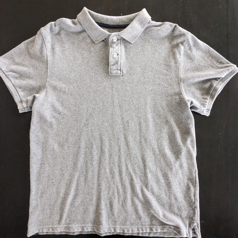 Old Navy Men’s Classic Fit Grey Pique Polo – Size L – Great Condition